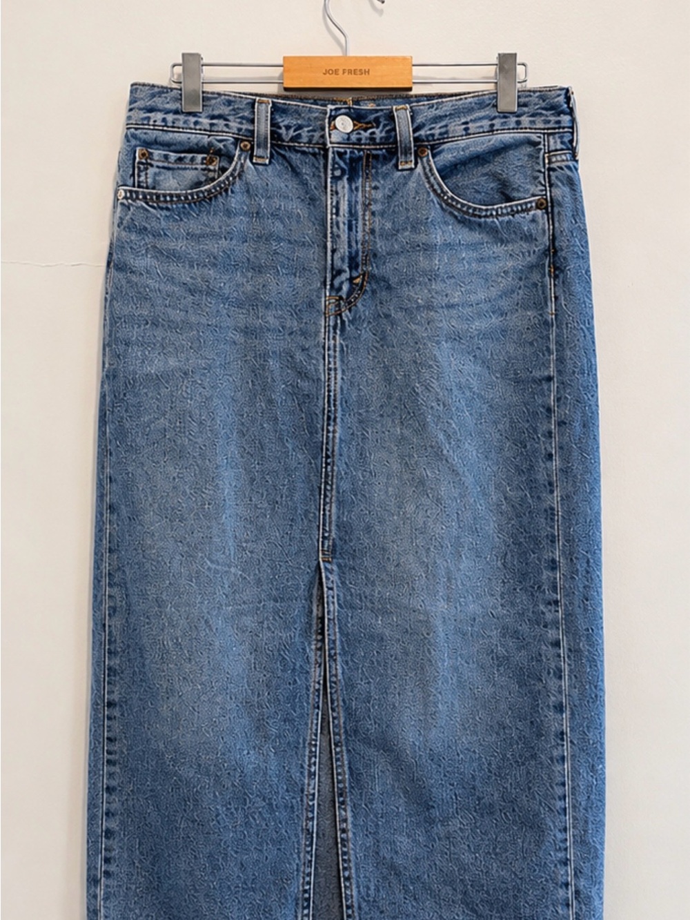 Levi's Blue Denim Midi Skirt